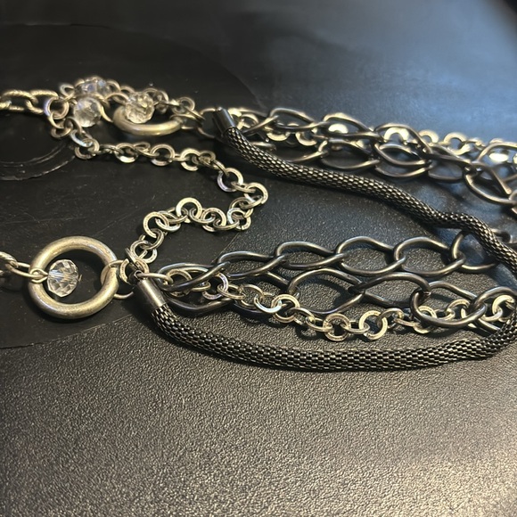 Silver multi chain necklace - Picture 4 of 4